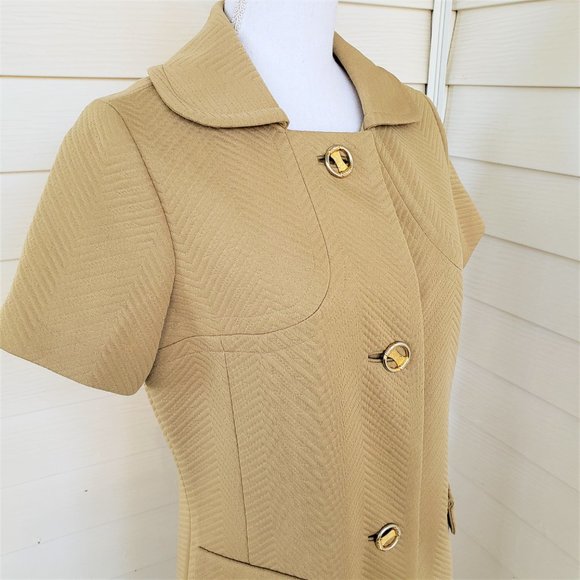 Vintage Norman Wiatt Knits Button down Dress 1970s - Picture 4 of 10